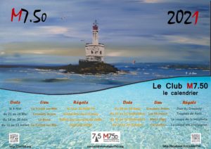 Club M750 – 2021 – Calendrier des régates